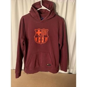 Nike FCB Maroon & Orange Pullover Hoodie•Mens: XL•Futbol Club Barcelona•Soccer